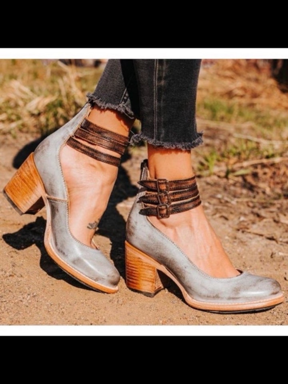 freebird Strappy Heeled Ankle Boots